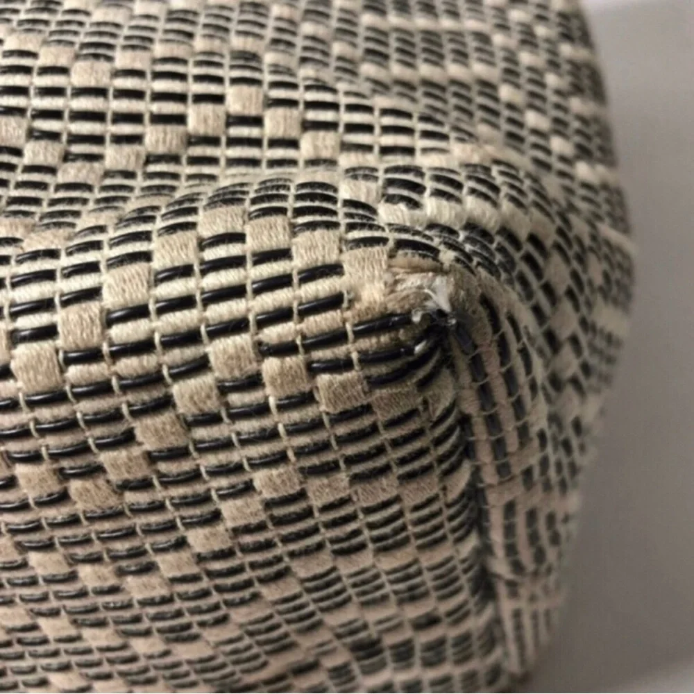 Fossil Brown and Cream Tassel Tote Bag.